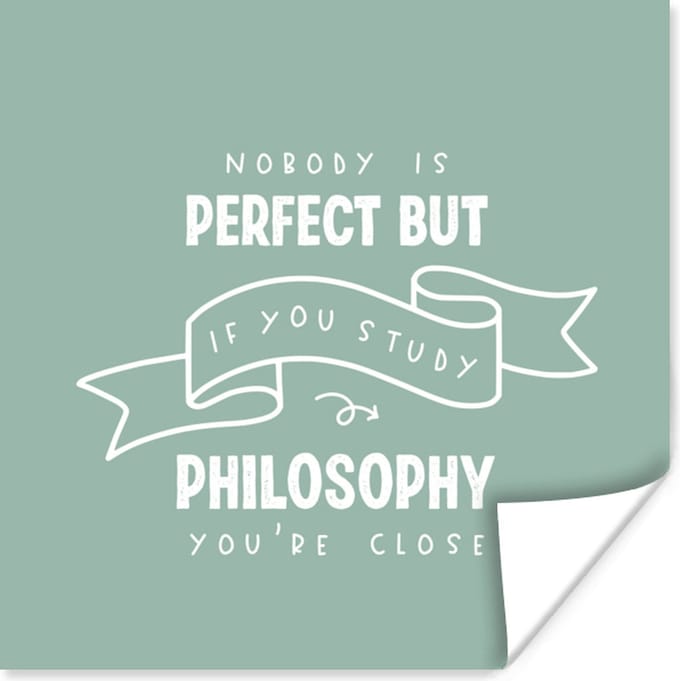 Poster Studenten - School - Filosofie - Universiteit - 75x75 cm