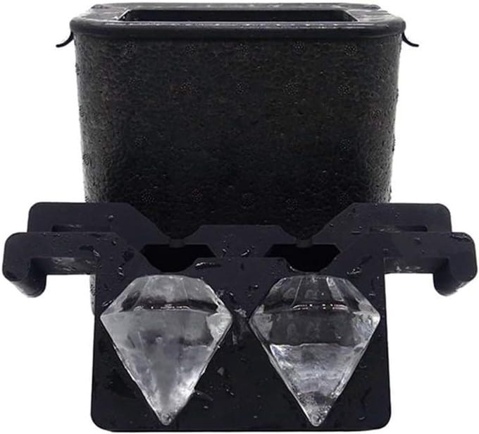 Professionele Crystal Clear Diamant IJsvorm - 2 IJsblokjes 5,5x5,5 cm - Mood4Whisky