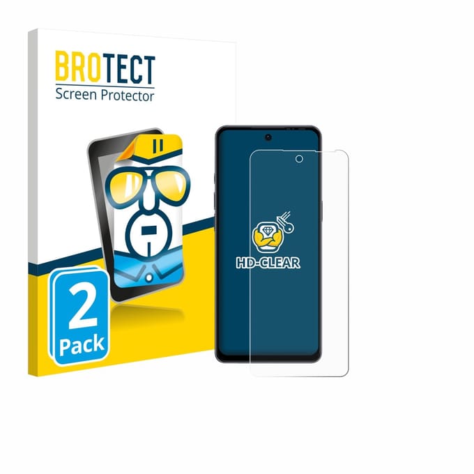 BROTECT - Screenprotector voor Ulefone Note 18 Pro - Folie Beschermfolie transparant 2 Stuks