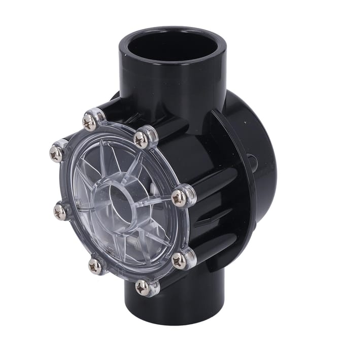 7235 Clapet anti-retour 180 degrés de remplacement pour piscines spas débit direct couvercle transparent black