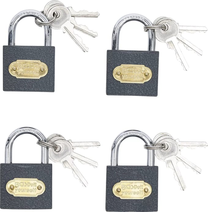 BGS Hangslotset - gelijksluitend - type L - 35 mm - 4 delig