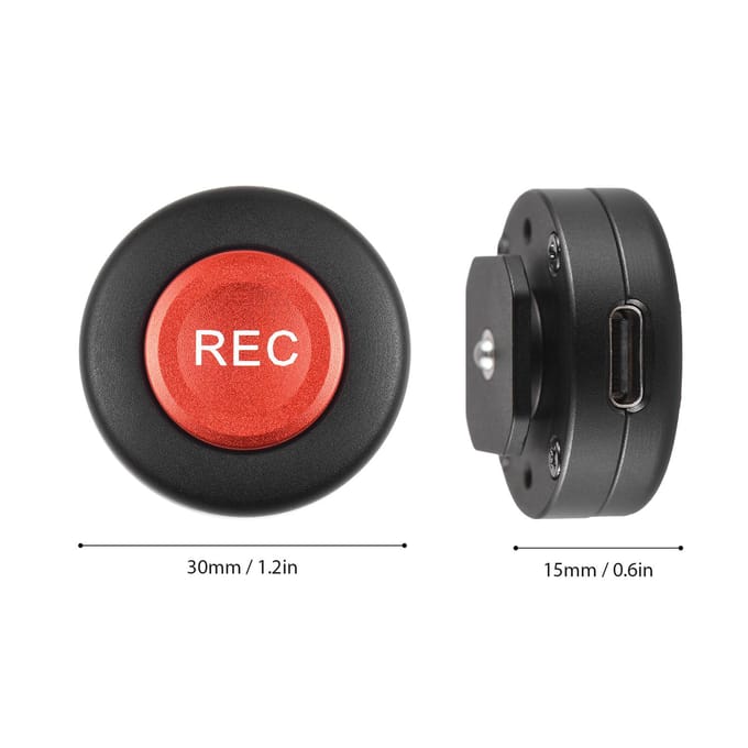 Camera Opnameknop Video Bedieningsknop Cold Shoe Mount met 2 Bedieningskabels Vervanging voor zwart