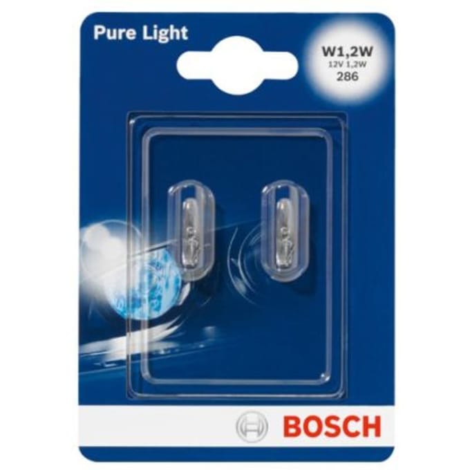 P27/7w lamp BOSCH PBT5 Pure Light 12V/1,2W, 2 Stuk