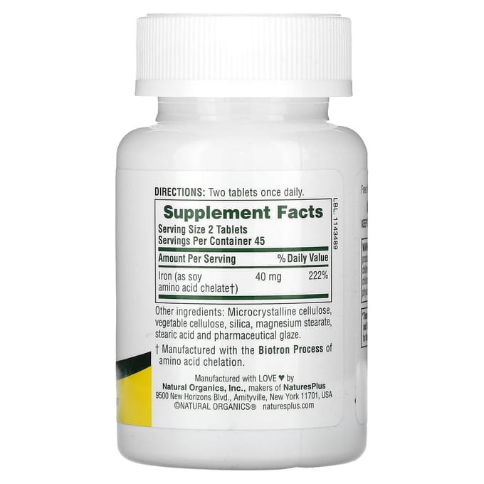 IJzer, 90 tabletten (20 mg per tablet)