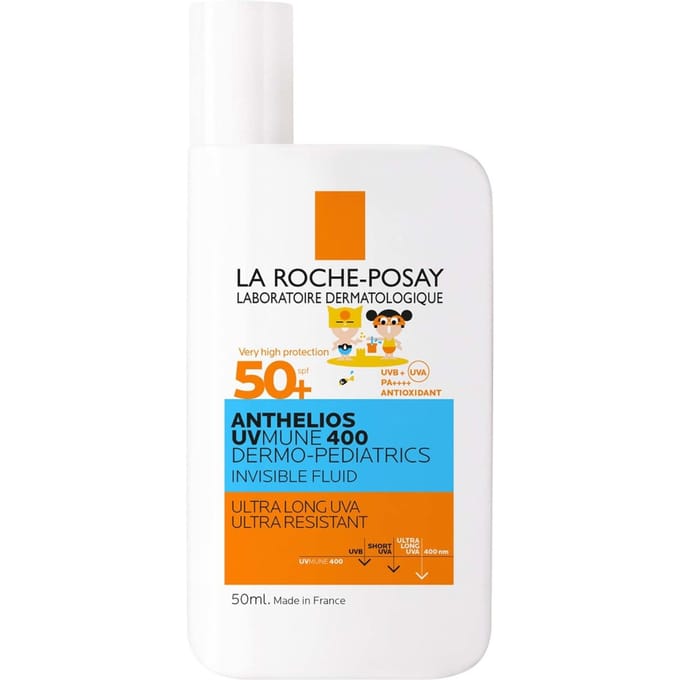 La Roche-Posay Anthelios UVMune 400 Dermo-Pediatrics voor Kinderen Ultra Light Onzichtbare Fluid SPF 50+ 50 ml