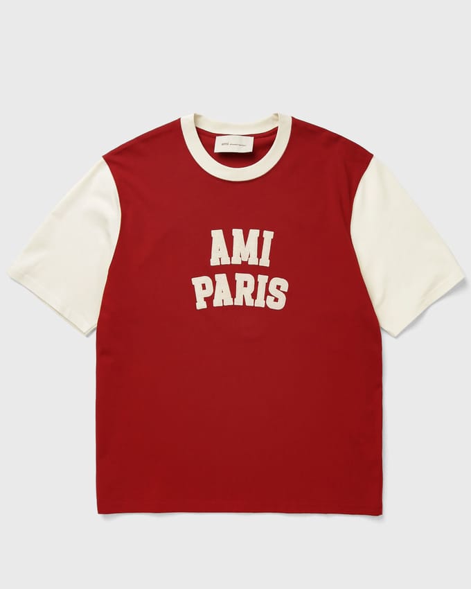 TSHIRT WITH AMI PARIS FELT EMBROIDERY