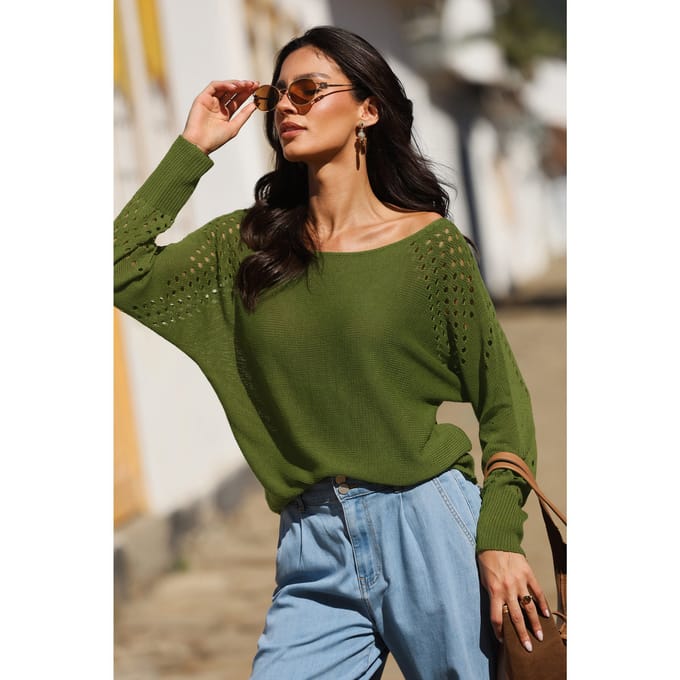 Meadow Morning Green Sweater