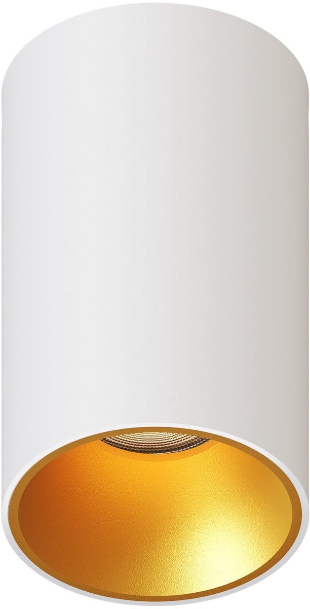 Ledvion – LED Opbouwspot Rond ø80mm – Wit / Goud – Dimbaar – GU10 – 2700K – 3W – IP20