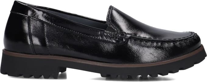 Waldläufer H Elisa Loafers - Lakleer Instapper - Dames - Zwart - Maat 37