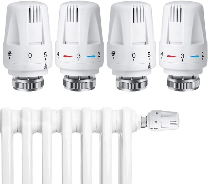 4x Slimme Thermostaatknoppen Set voor Radiator - Universele M30 Fitting