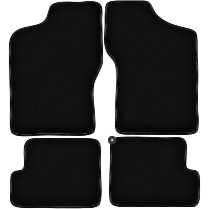BASIC zwarte veloursmatten voor: Fiat Cinquecento hatchback (1991-1998)