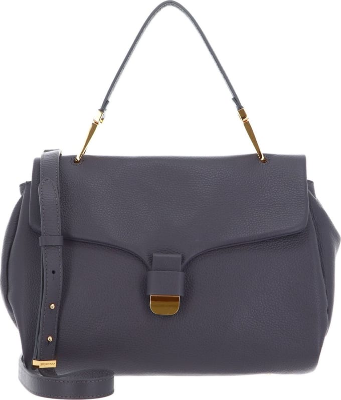COCCINELLE Leren Schoudertas Soft Handbag Ardesia Donkergrijs