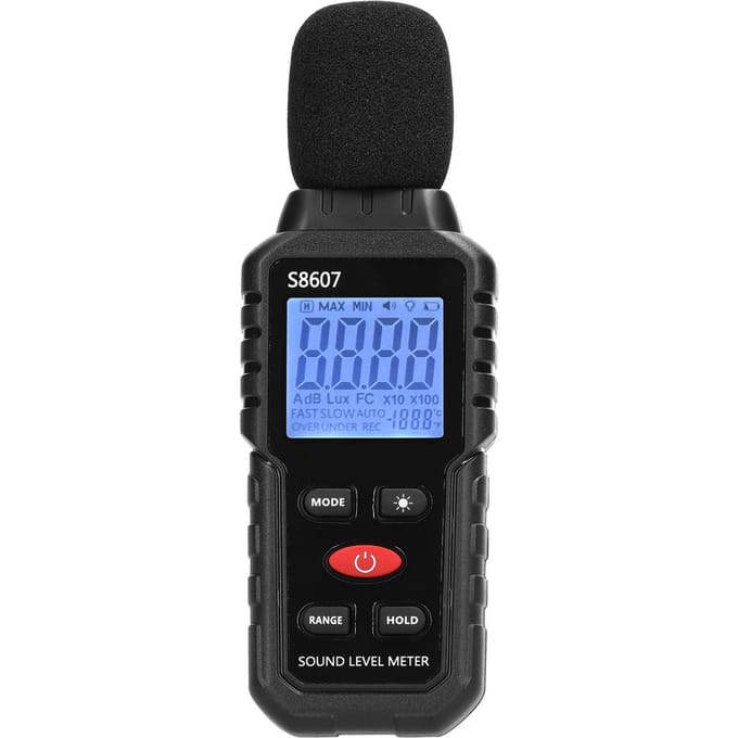 A-gewogen geluidsdetector 30-130dB Mini Decibel-bewakingsapparaat Hoge nauwkeurigheid geluidsniveaumeter veelkleurig
