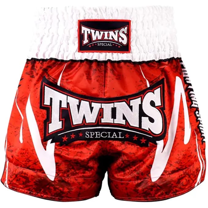 Twins Special Muay Thai & Kickboks Shorts TTBL Rusty Red – Rood/Wit - M