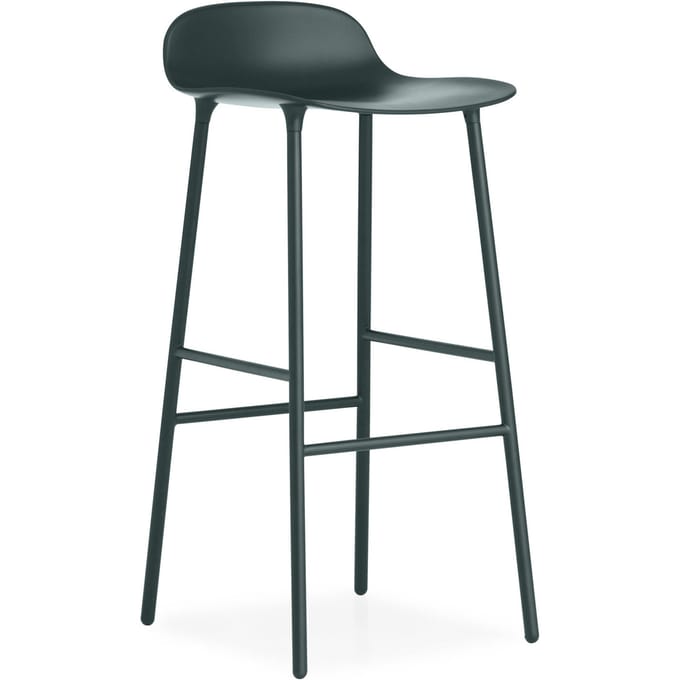 Normann Copenhagen - Form barkruk met metalen frame - 75 cm - groen