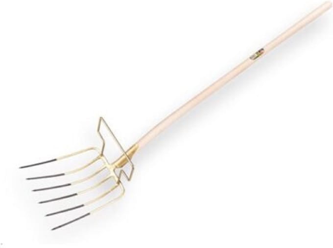 Bladvork 6-tands met beugel 130cm steel