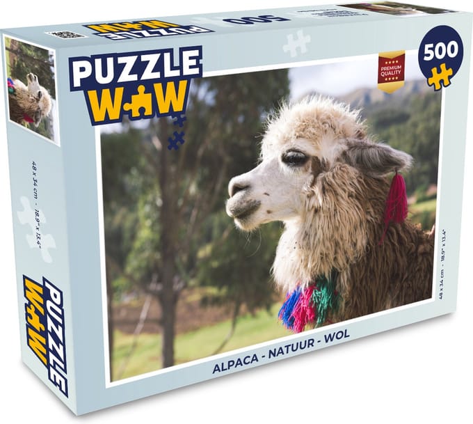 Puzzel Alpaca - Natuur - Wol - Legpuzzel - Puzzel 500 stukjes