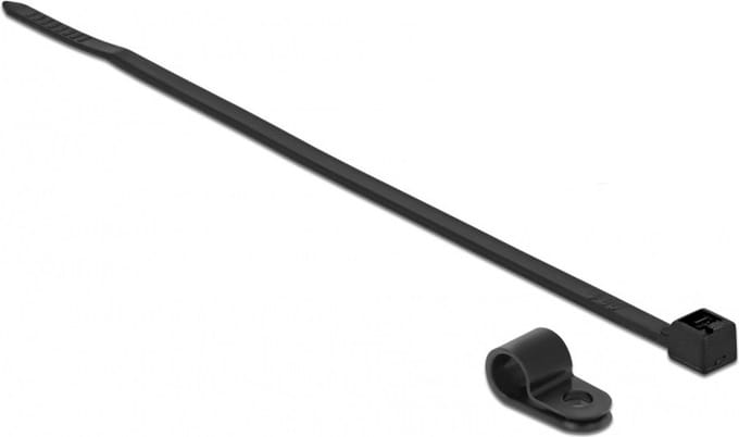 Delock Kabelbinder Kabelhouder Schroefbaar 18864 Bundel-Ø (bereik) 6.4 mm (max) Zwart 1 stuk(s)