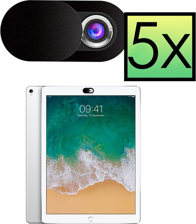 Webcam Cover Zwart Privacy Universeel Schuifje Privacy Bescherming - 5x