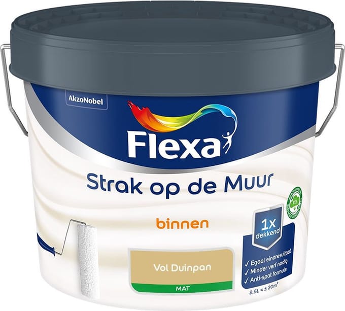 Flexa - Strak Op De Muur Binnen Mat - Vol Duinpan - Mengverf - 2,5 L