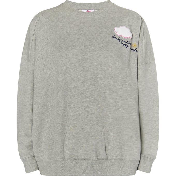 Mymo Cropped sweatshirt Dames grijs melange