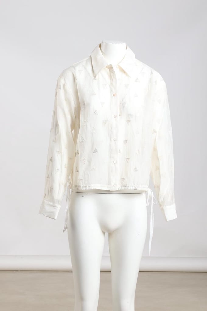 Nukus - NKF02182 - Ally Blouse Square Embroidery