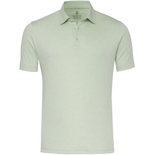 Desoto Polo Essential Uni Color Kent Collar Licht Groen / male