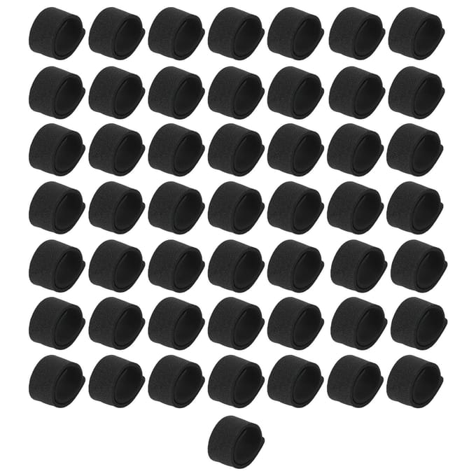 50 stuks Hengelriem Elastische Banden Visgerei Binders Kabel Baitcasting Spinhengel black