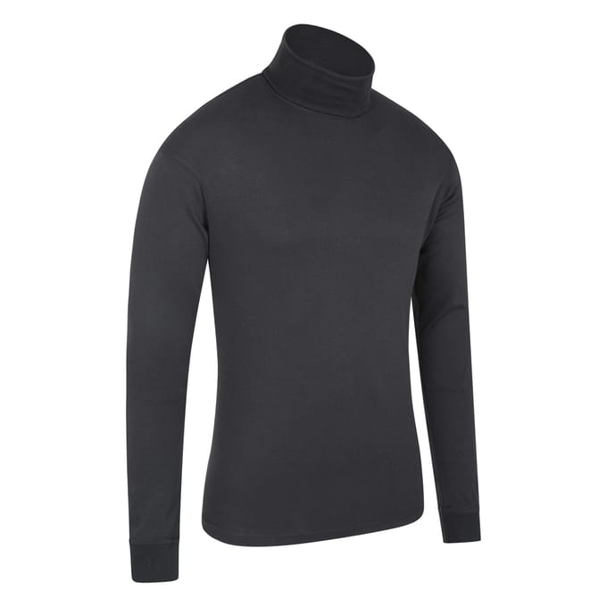 Mountain Warehouse Heren Meribel Katoenen Thermo Top (Zwart)