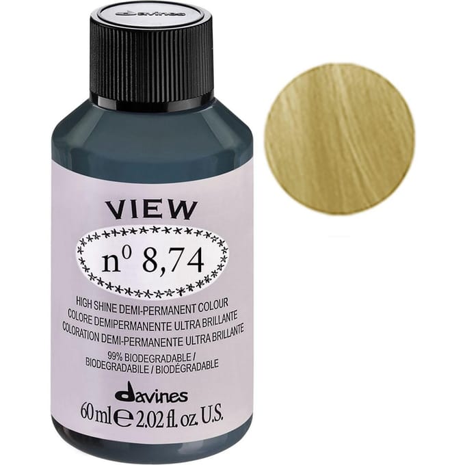 Davines high shine demi permanent color View 60ML 8.74 Beige Copper Light Blonde