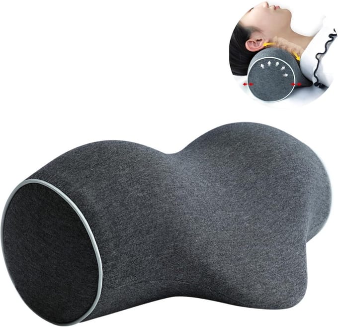 Neck Support Pillow - Memory Foam Rol Kussen - Voor Nekpijn - Wasbare Hoes - Reiskussen
