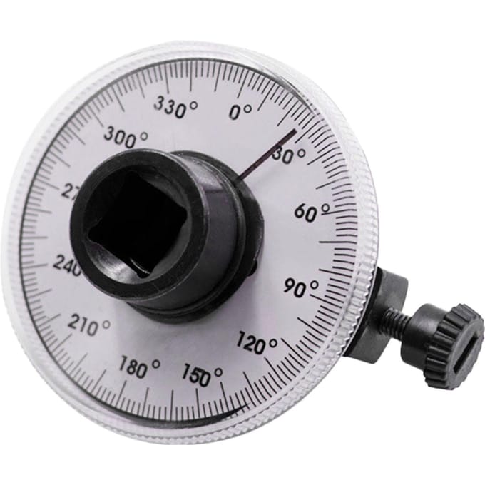 Koppelhoekmeter 1/2 inch 360 graden Precisie Hoekige Aanhaasting Duidelijke Schaal Verstelbaar Hoekmeetgereedschap black