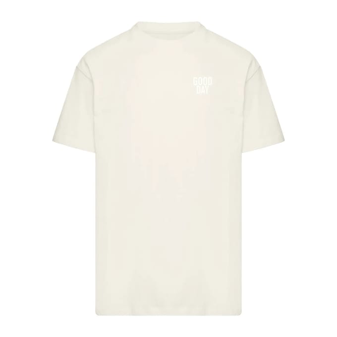 Mister Tee - Under The Palm Trees Heavy Oversize Heren Tshirt - M - Creme