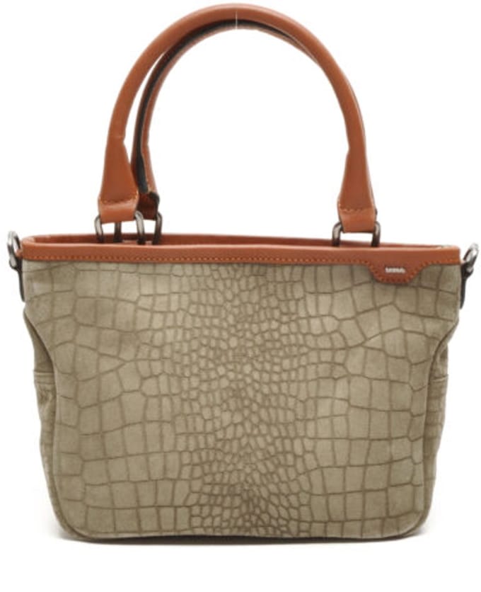 Berba Bags Suède Handtas Riviéra Safari (Groen)