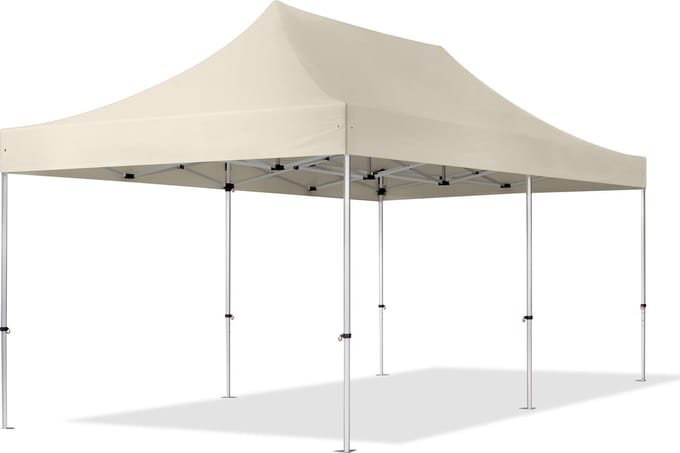 3x6 m Easy Up partytent Vouwpaviljoen, PROFESSIONAL alu 40mm, crème