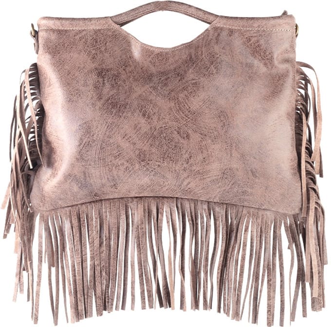 Giuliano Suede handtas Brielle - Suede - Dames - Made in Italy - Taupe