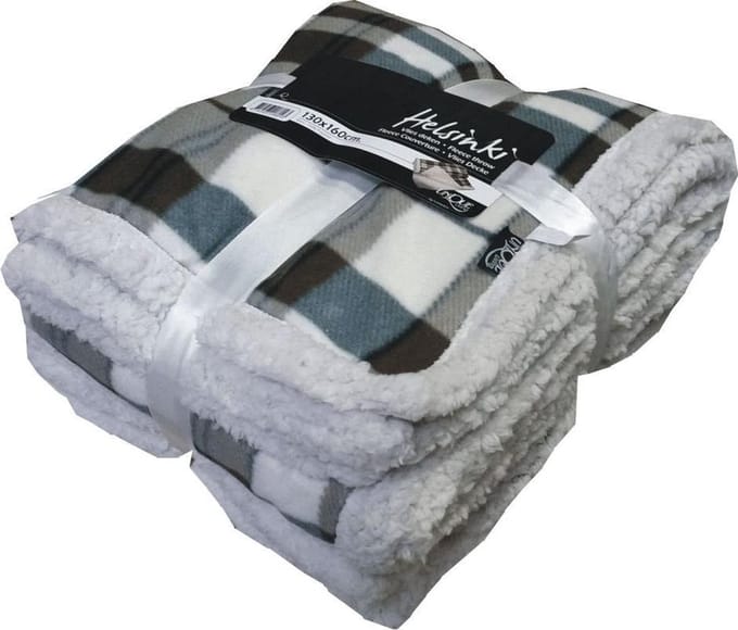 Unique Living Plaid Helsinki - 130x160 cm - Bruin