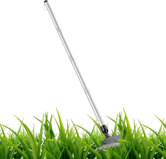 Tuinschoffel - Onkruidhark Graafhark - Onkruid Wieden - Verstelbare Lengte - 279-983 cm - Metaal