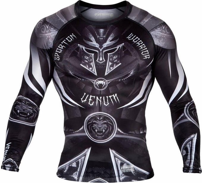 Venum Kleding Gladiator 3.0 Rashguard L/S Zwart Wit - S