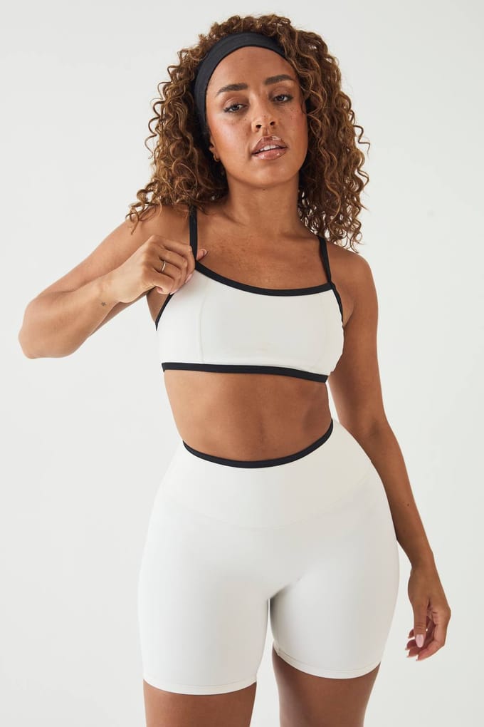 Dames Dsgn Studio Sculpt Contrast Mini Sport-bh | Cloud | Maat: Large