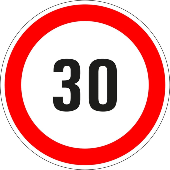 30 sticker - zelfklevende folie 300 mm