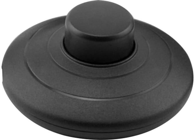 Voetschakelaar voor schemerlamp en bureaulamp - 2A/250V - 70 mm - zwart