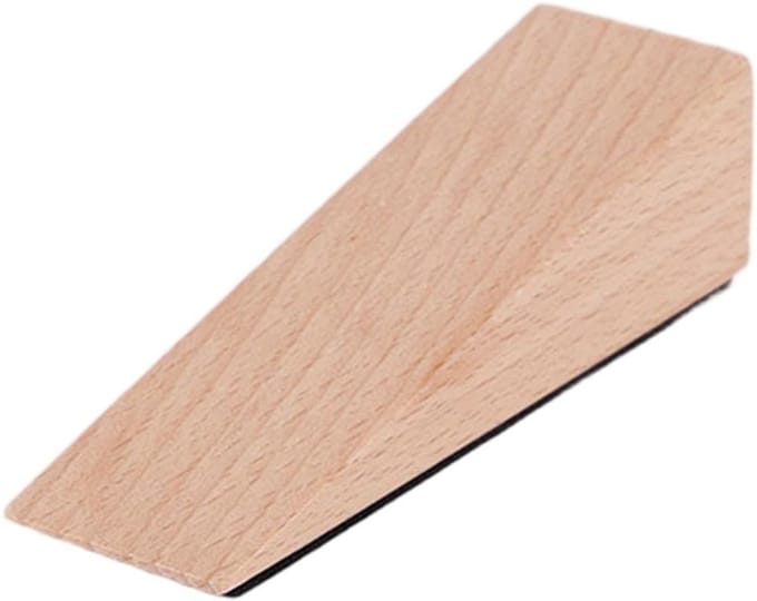 Houten Deurstopper Wiggen - Deurwiggen Antislip - Deuren Open Houden - Antislip Basis - 2 stuks - Natuurlijk Hout