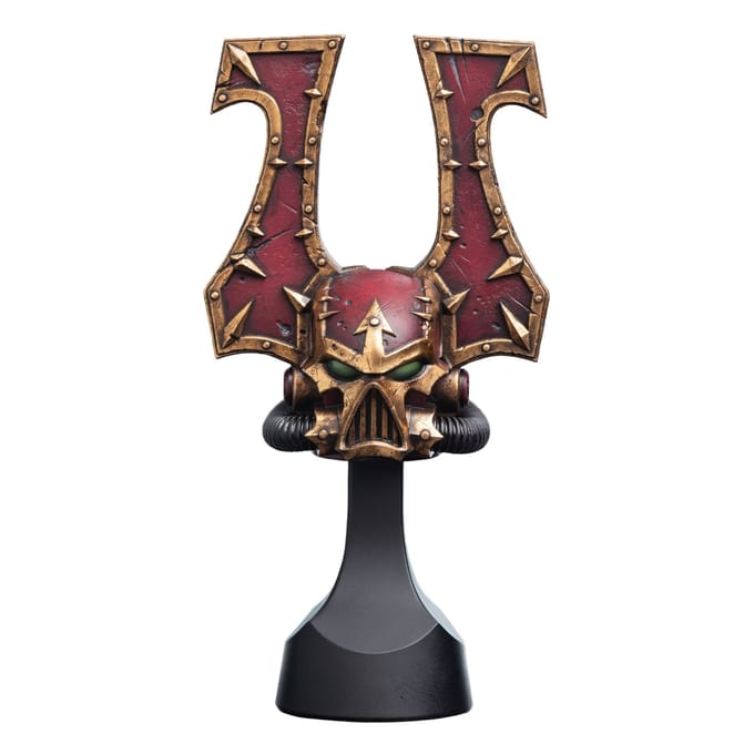 WETA Workshop Warhammer 40,000 Replica 1/4 Khorne Berzerker Helm 20 cm Replica: down-scaled