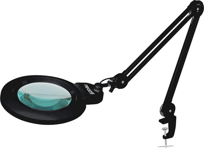 Vergrootglas Lamp met 1.600 Lumen LED - Dimbaar en Handsfree met 18cm Lens