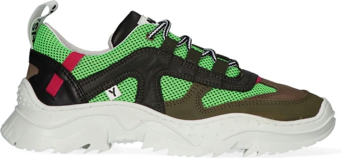 Wysh Emilee Lage sneakers - Leren Sneaker - Meisjes - Groen - Maat 32
