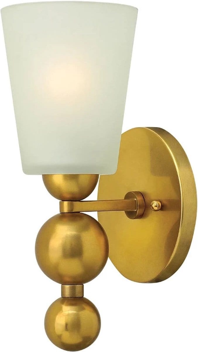 Hinkley LED Wandlamp Zelda | 1X E27 Max 60W | Vintage Brass