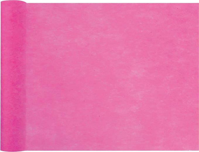 Santex Tafelloper op rol - 2x - fuchsia roze - 30 cm x 10 m - non woven polyester