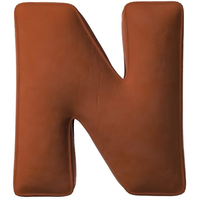 Kussen letter n Yellow Tipi Posh Velvet