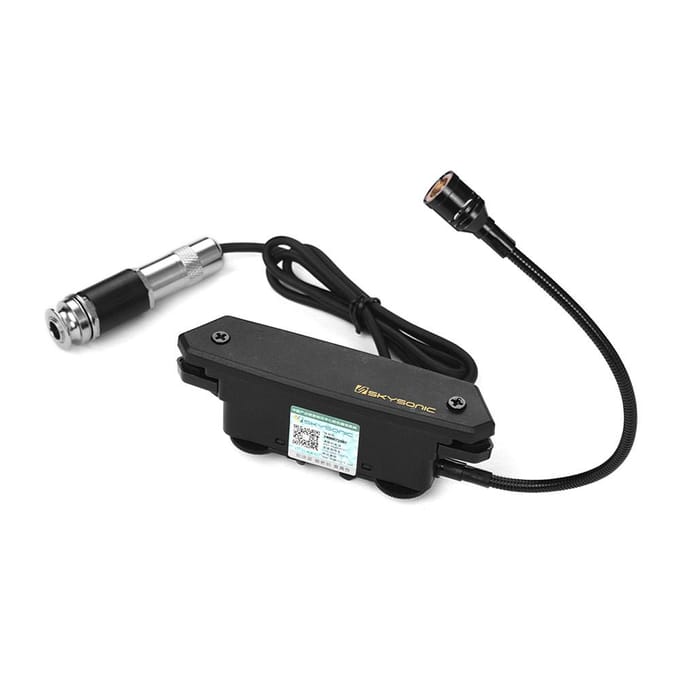 SKYSONIC T-902 Actieve Soundhole Pickup Transducer + Microfoon zwart